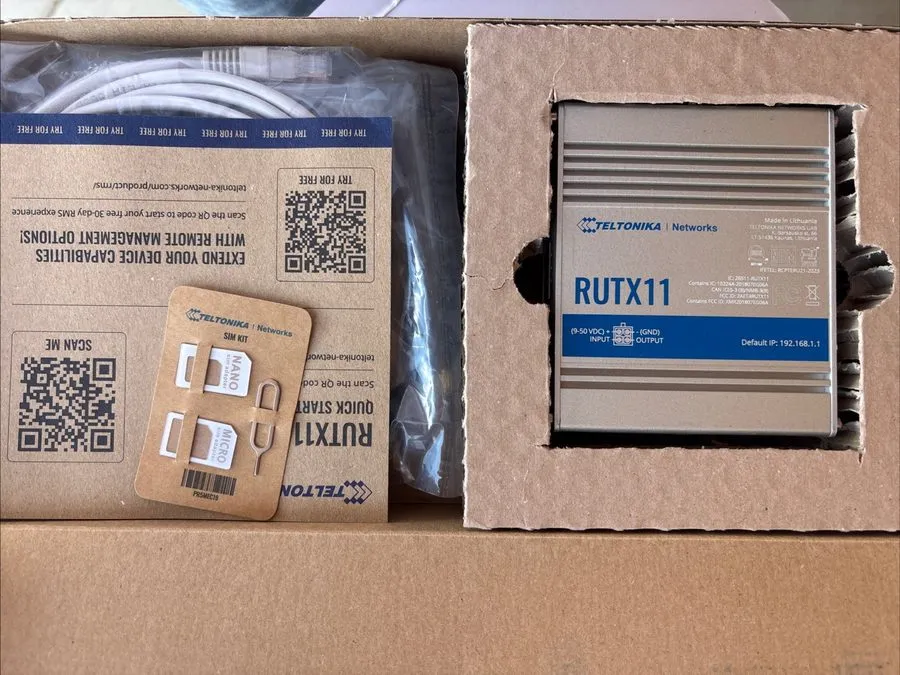 Маршрутизатор Teltonika RUTX11100400 Industrial 4G LTE Cat6 Cellular Router with