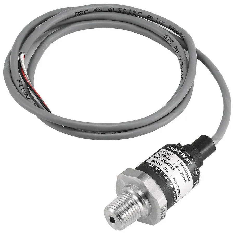 Датчик давления ASHCROFT G17M0242F2500# Pressure Transmitter,0 to 500 psi,1/4 in — фото лота 1