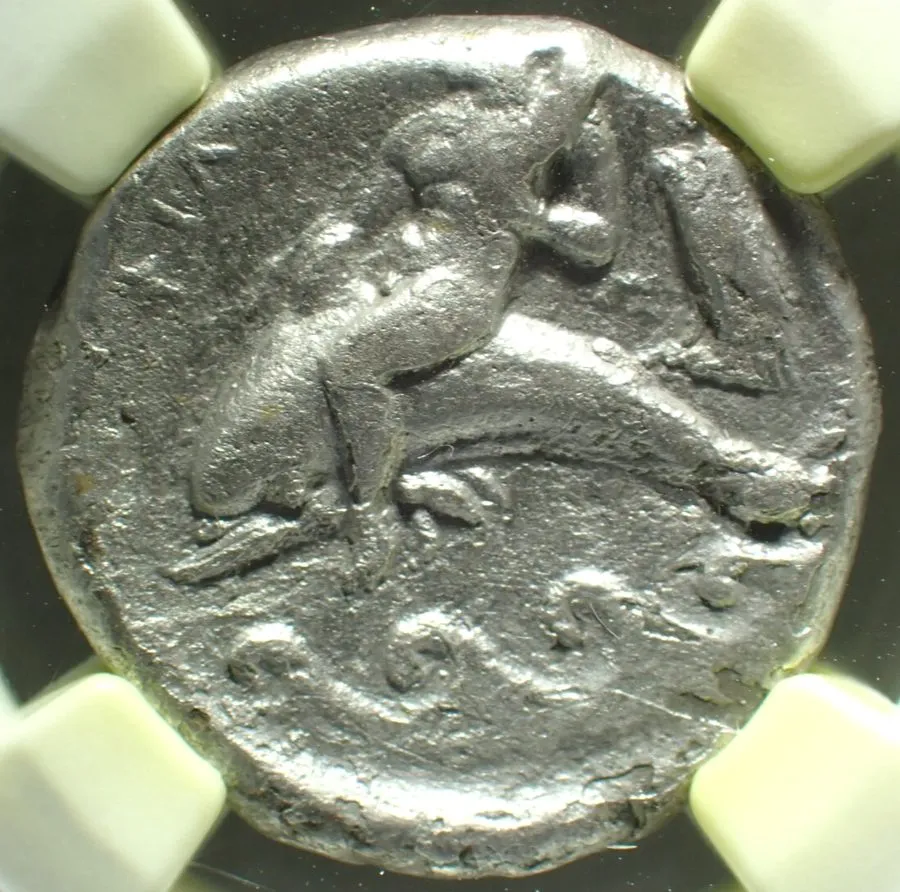 Лабораторный прибор c. 332-302 BC CALABRIA, TARAS AR Didrachm (Horseman/Dolphin) — фото лота 2