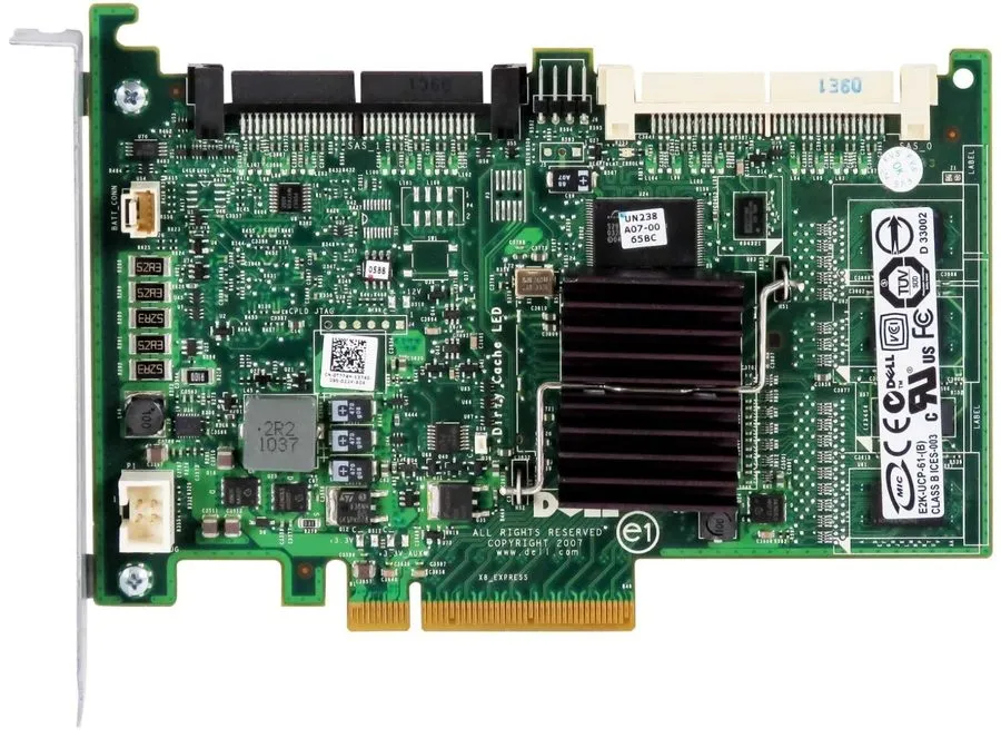 Контроллер DELL PERC 6/i 3Gb/s PCI-E x8 SAS RAID Controller Dell P/N 0T774H