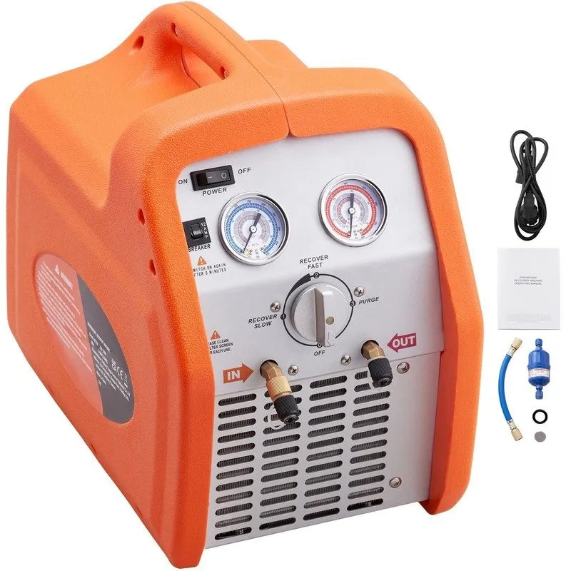 Станция обслуживания кондиционеров AC Refrigerant Recovery Machine 3/4 HP, 29.5l — фото лота 1