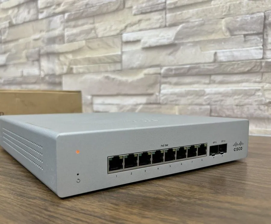 Коммутатор UNCLAIMED Cisco Meraki MS120 8 Port Gigabit Switch 124W PoE+ MS120-8F