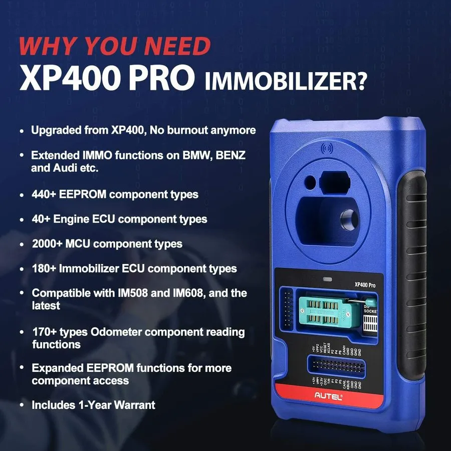 Диагностический сканер Autel MaxiIM IM508 & XP400 Pro key fob Programming Tool B — фото лота 2