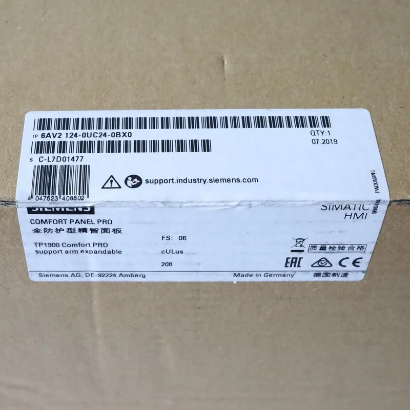 Панель оператора 6AV2124-0UC24-0BX0 SIEMENS SIMATIC HMI TP1900 Comfort Panel Tou