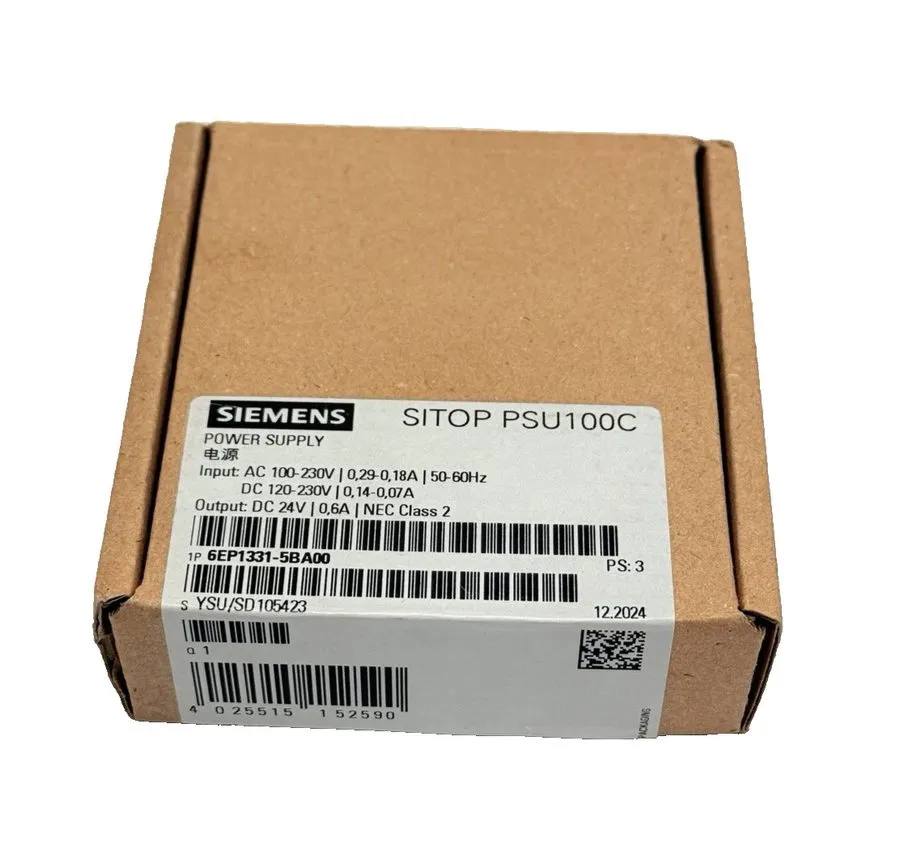 Блок питания Siemens SITOP PSU100C 6EP1331-5BA00 24VDC 0.6A DIN Rail Power Suppl