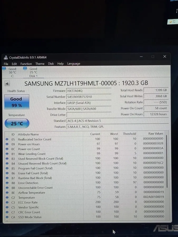 SSD-накопитель 2x Samsung PM883 1.92TB 2.5” SATA SSD Enterprise Datacenter MZ7LH — фото лота 4