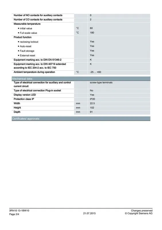 Реле защиты SIEMENS 3RN1013-1BW10 Motor Protection Relay — фото лота 3
