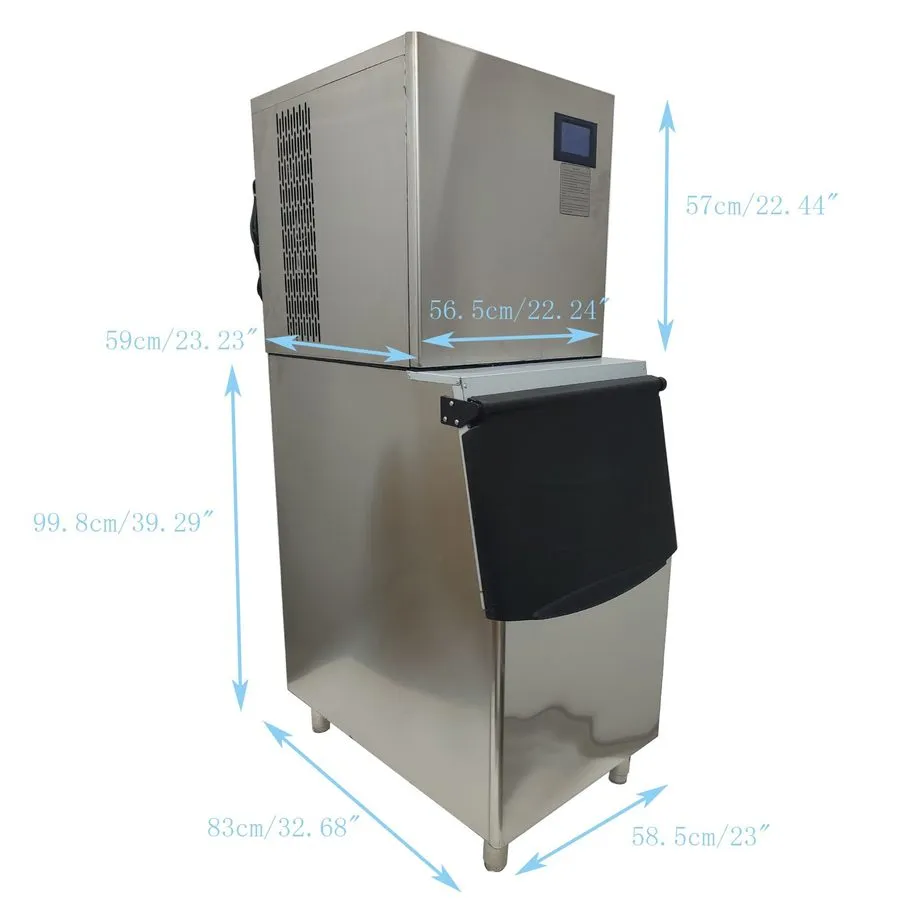 Льдогенератор Ginkman Commercial 110V 1200W Freestanding Ice Maker 550LBS/24H wi