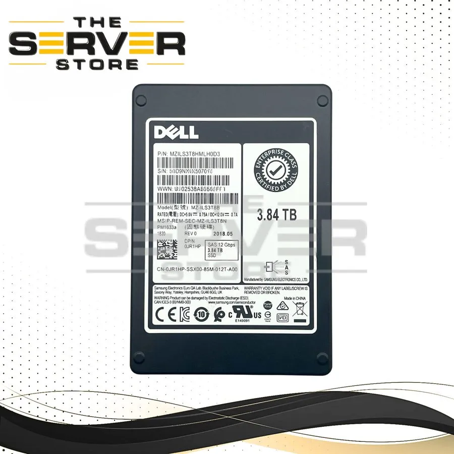 SSD-накопитель 4NMJF Dell Samsung PM1633a 3.84TB SAS 12Gb/s 2.5" SSD MZ-ILS3T8B 