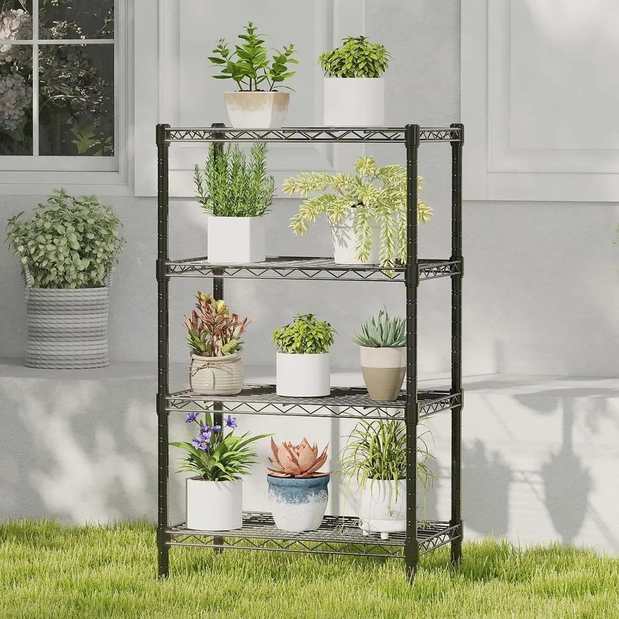 Стойка/шкаф 4-Tier Metal Wire Storage Shelves, Adjustable Standing Storage Rack