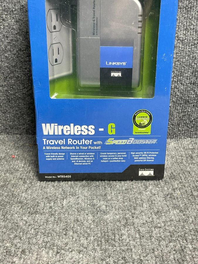 Маршрутизатор Cisco Linksys WTR54GS Wireless G Dual Band Travel Router