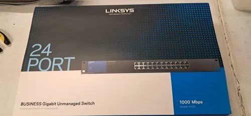 Коммутатор Linksys LGS124P 24-Port Business Gigabit PoE+ Switch Black
