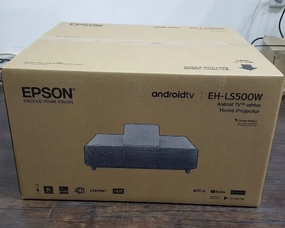 Проектор Epson EH-LS500 White EH-LS500W 4K UHD 3LCD Laser Projector Sealed_