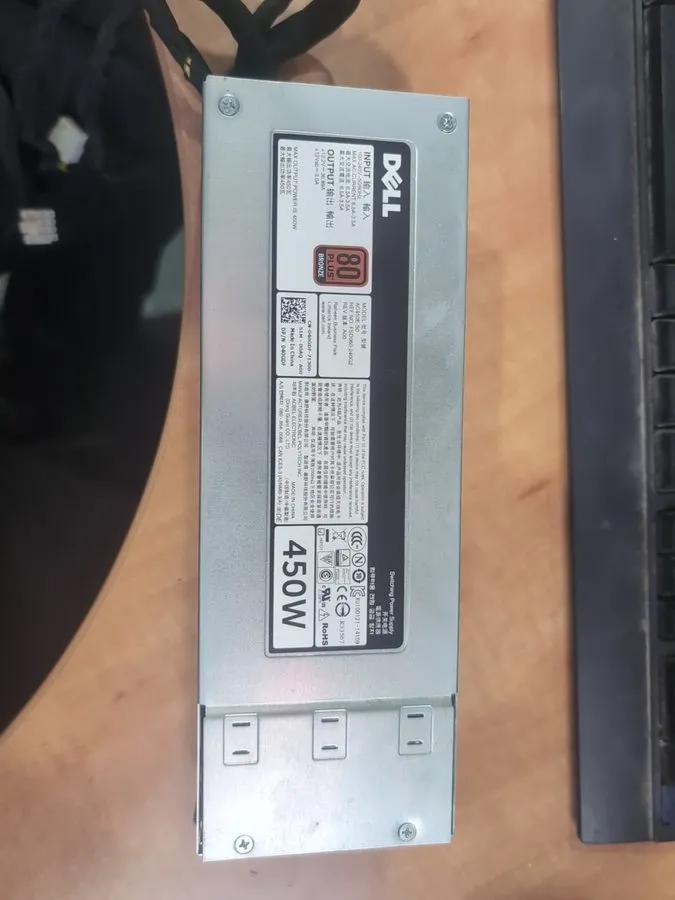 Блок питания FIXED POWER SUPPLY 450W DELL POWEREDGE SERVER T440 45FD1 HXF7Y AC45 — фото лота 1