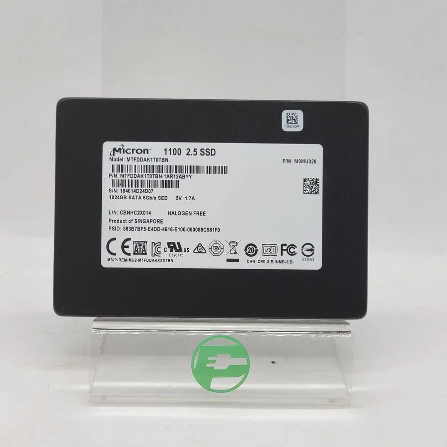 SSD-накопитель Micron 1100 MTFDDAK1T0TBN 1TB Internal SSD 2.5" SATA III 6Gbps TH