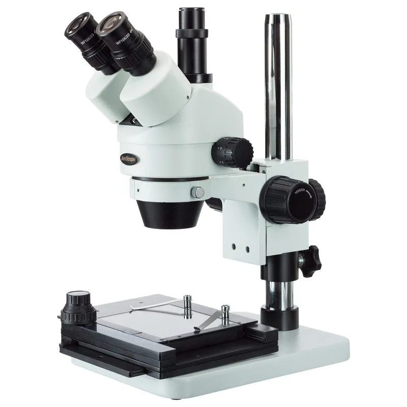 Микроскоп 165mm WD 3.5-45x Zoom Stereo Trinocular PCB Watch Microscope w Circula
