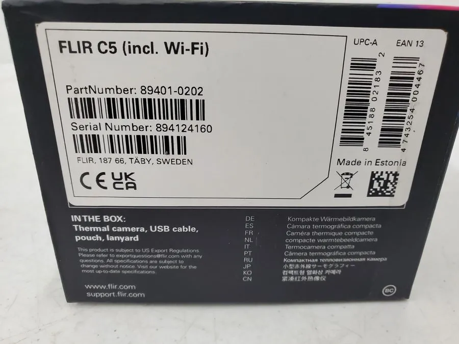 Дисплей FLIR C5 Compact Thermal Imaging Camera WiFi 3.5" LCD 89401-0202