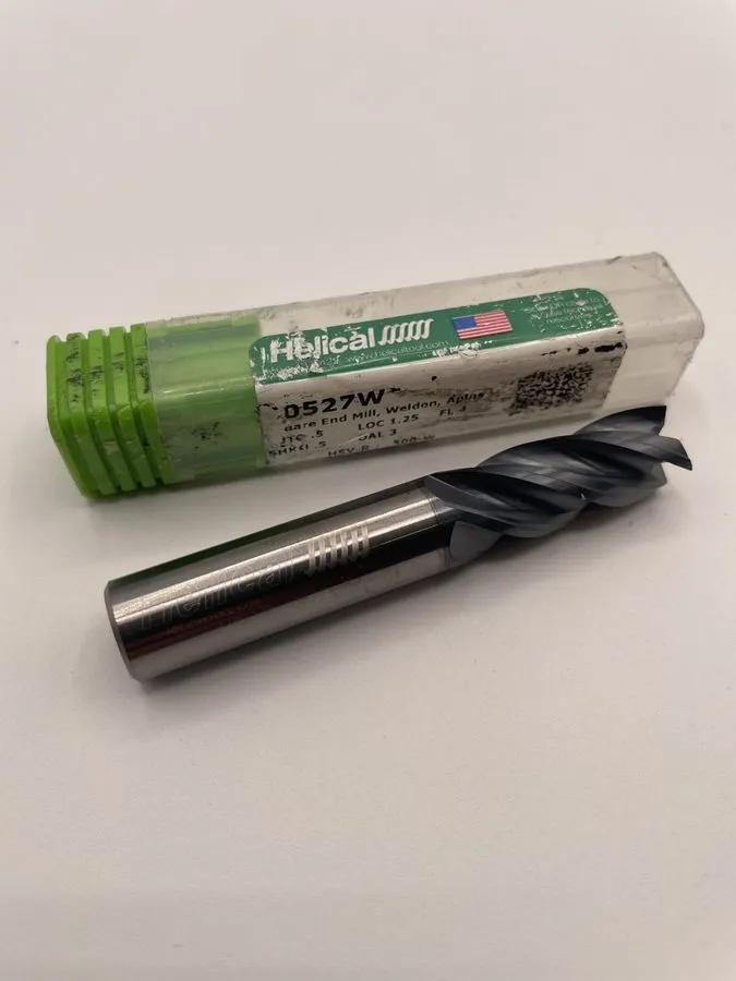 Режущий инструмент Helical 1/2” HSV-R-40500 4-Flute (APlus Coated) Carbide End M — фото лота 1