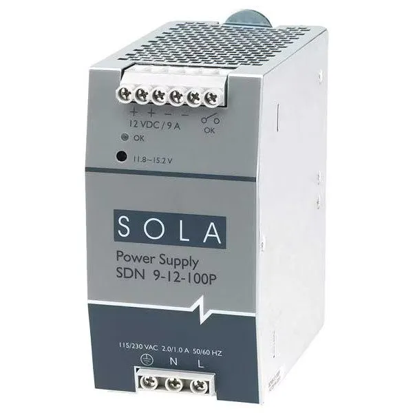 Блок питания Solahd DC Power Supply, 115/230V AC, 12V DC, 108 W, 9 A, DIN Rail S