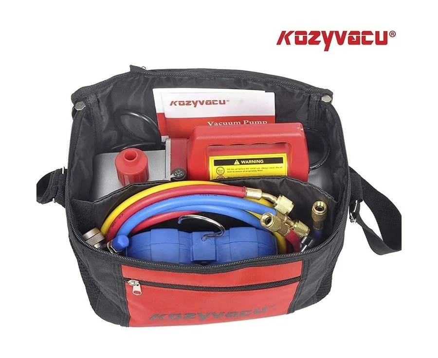 Насос 1/3 HP 1-Stage HVAC Vacuum Pump and 4 Way AC Manifold Gauge Set with 4.5 C — фото лота 2