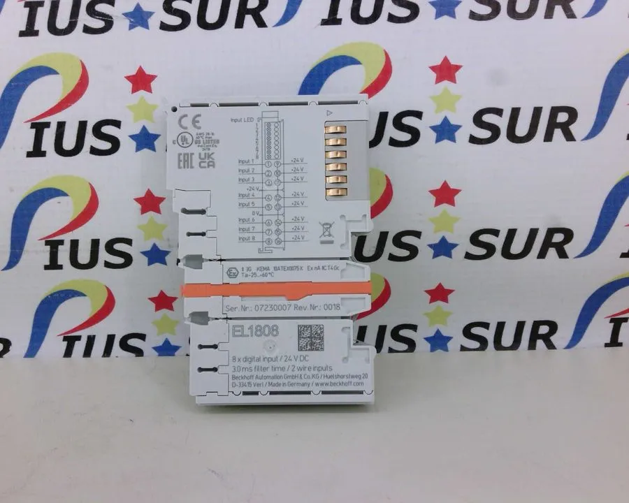 Модуль ввода-вывода EL1808 Beckhoff EtherCAT Digital Input Terminal, 24VDC, 8DI,