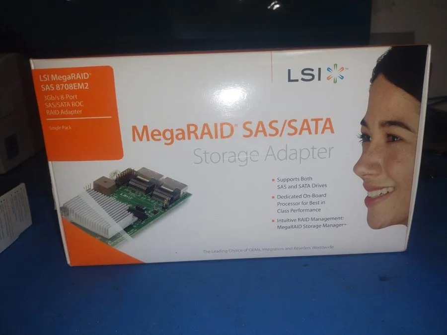 Контроллер LSI00187 LSI MegaRAID PCI-e SATA/SAS Raid Controller 8708EM2 256MB RA