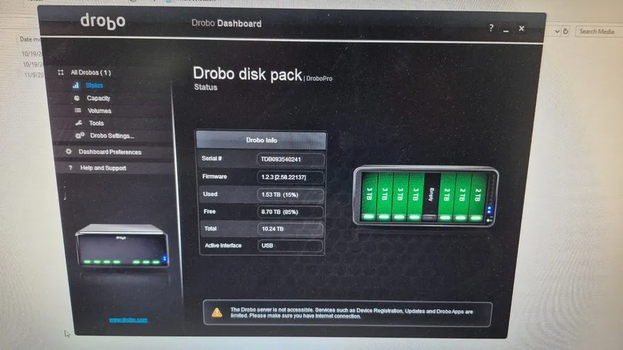 Сетевое хранилище Data Robotics Drobo Pro DRPR1-A 8-Bay Storage Array BeyondRAID