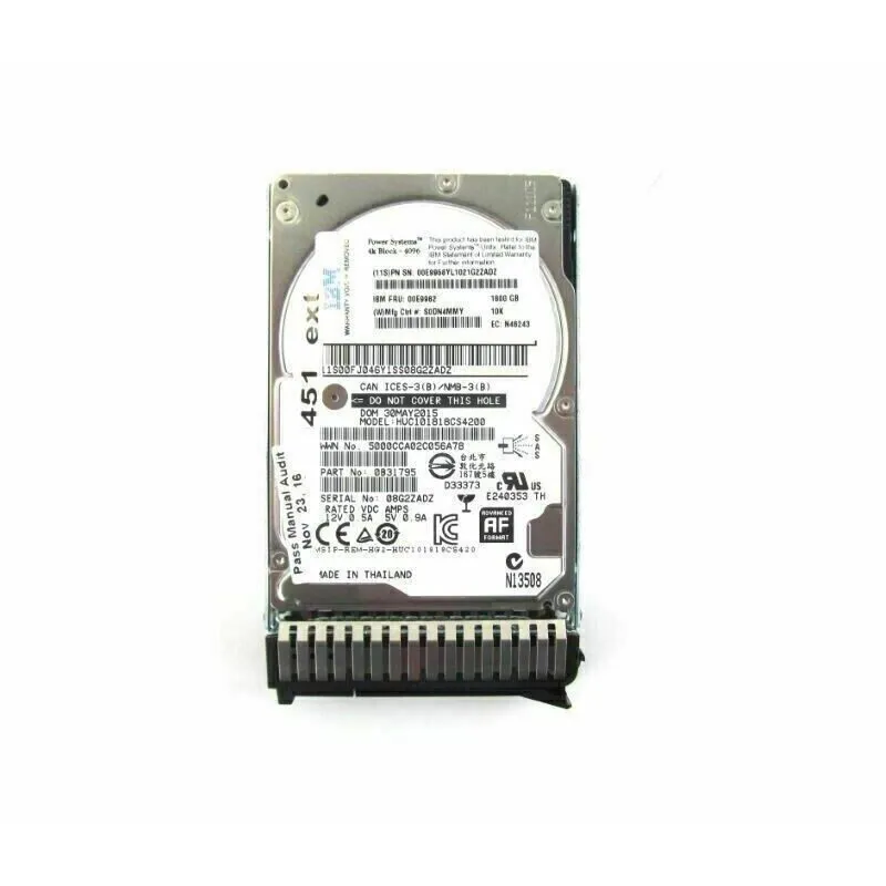 Жёсткий диск NewIBM 00E9958 1.8TB 00E9962 SAS 10K 6Gb/s 2.5" POWER8 E850 P8 HARD