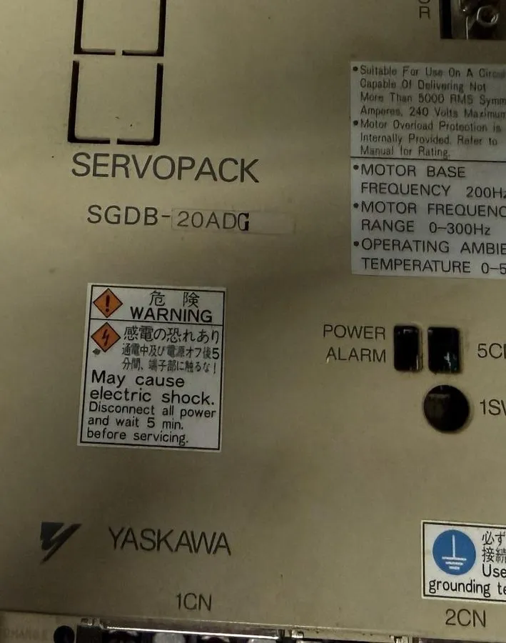 Сервопривод Yaskawa Electric Sgdb-20Adg Servopack Servo Drive