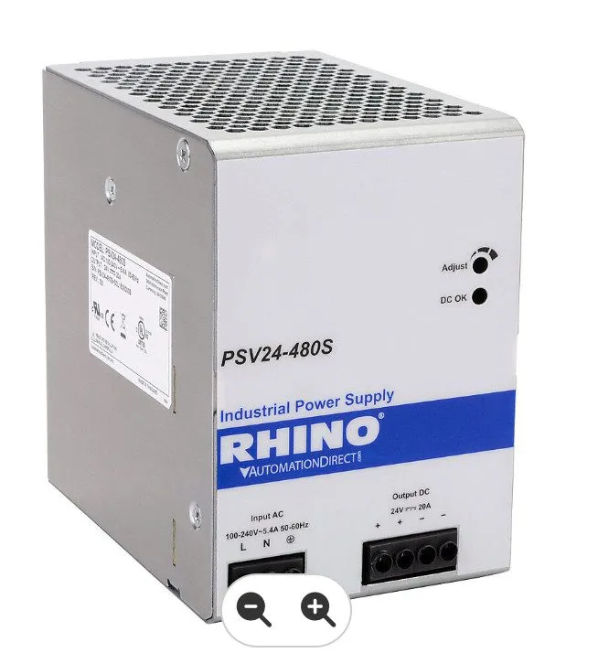 Блок питания Rhino/Automation Direct Industrial Power Supply 24 V 20 Amp PSV24-4 — фото лота 1