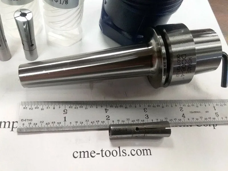 Режущий инструмент HSK40E-DC06-4 Inch Slim Collet Chuck 3 Collets 1/8 3/16 1/4 H