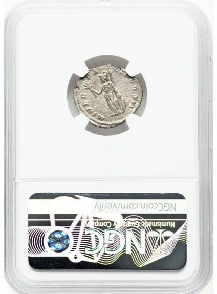 Лабораторный прибор Clodius Albinus NGC AU, AR Denarius Silver Coin AD195-197 Ro — фото лота 1