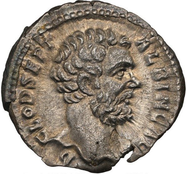 Лабораторный прибор Clodius Albinus NGC AU, AR Denarius Silver Coin AD195-197 Ro — фото лота 2