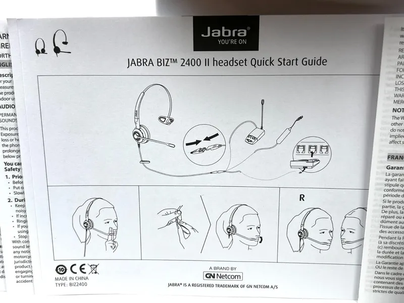 VoIP-шлюз Jabra BiZ 2400 II DUO Over-The-Head Noise-Canceling QD Headset 2409-82