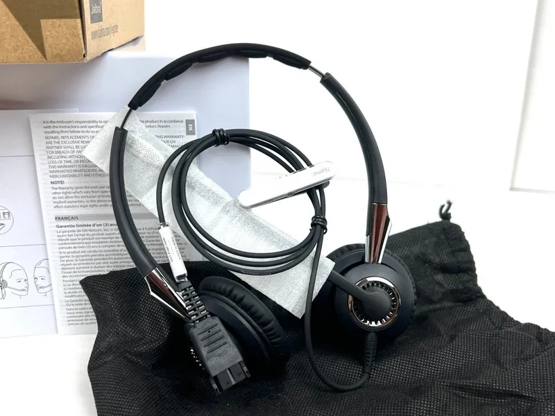 VoIP-шлюз Jabra BiZ 2400 II DUO Over-The-Head Noise-Canceling QD Headset 2409-82 — фото лота 2