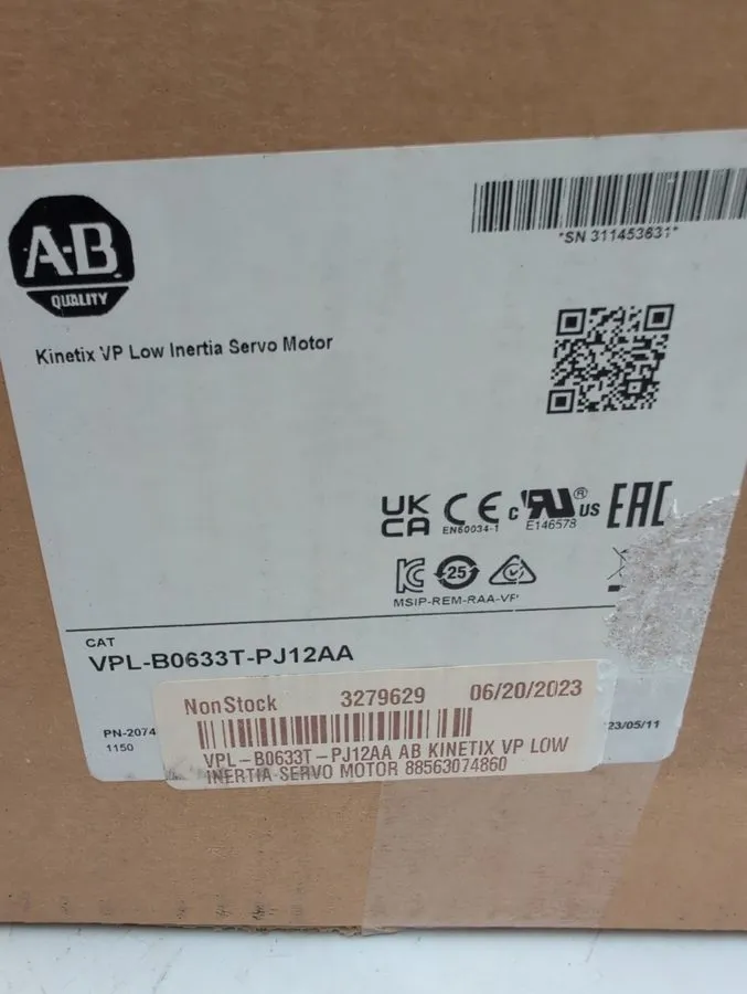 Серводвигатель Allen-Bradley VPL-B0633T-PJ12AA Servo Motor,Low Inertia,480V AC — фото лота 2