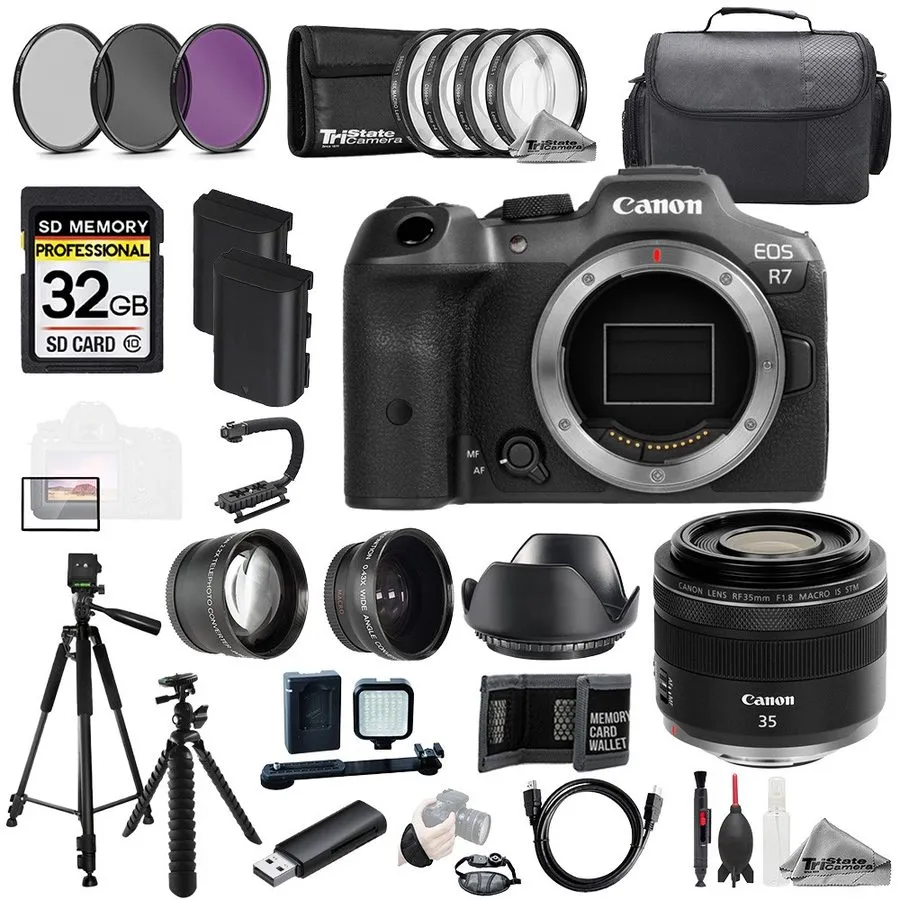 Объектив Canon EOS R7 + RF 24-105mm f/4 L IS USM Lens+128GB+Ext Bat+ Filtr MEGA 