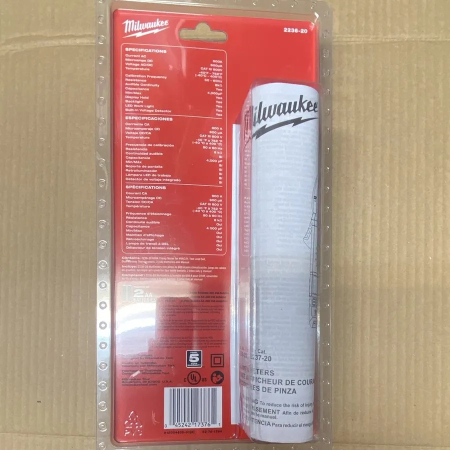 Тестер Milwaukee 2236-20 Clamp Meter
