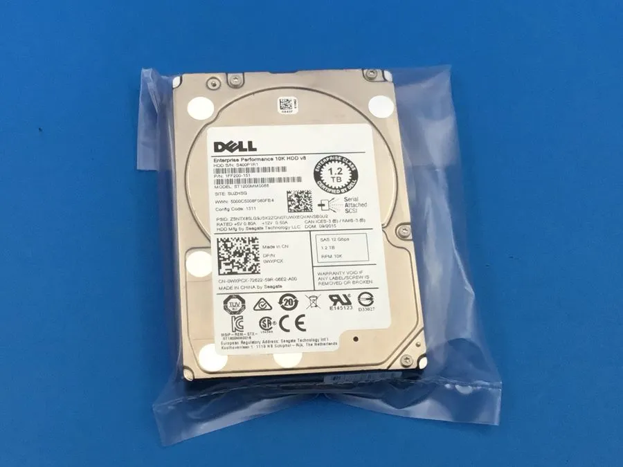 Жёсткий диск Dell 1FF200-151, 0J4TF2, 1.2TB 2.5" SAS Ent. Performance 10K HDD V8