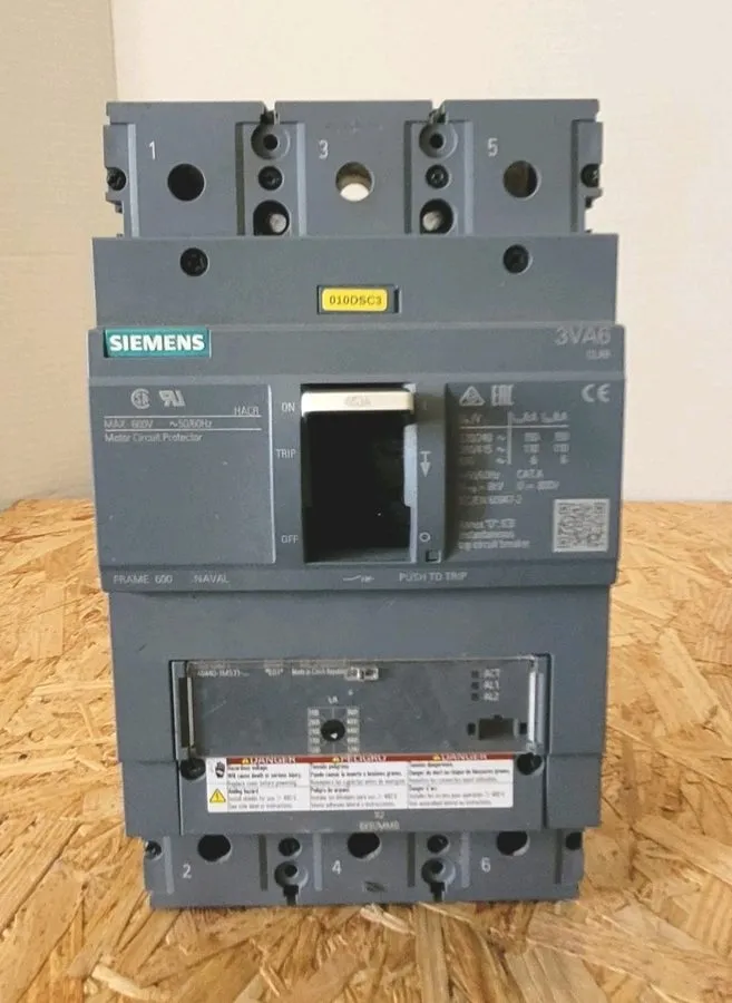 Автоматический выключатель Siemens 3VA6 ET0310M1 3VA6440-1MS31 600v 400 Amp Circ — фото лота 1