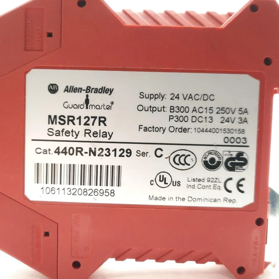 Реле безопасности Allen Bradley 440R-N23129 Safety Relay, MSR127RP, 24V AC/DC