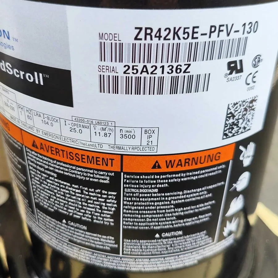 Компрессор ZR42K5E-PFV-130 Compressor