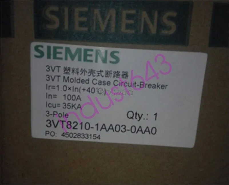 Автоматический выключатель Siemens 3VT8108-1AA03-0AA0 3P 80A circuit breaker