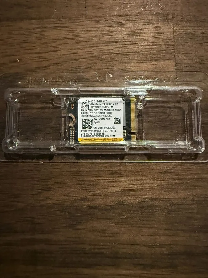 SSD-накопитель Micron 2400 512GB M.2 NVMe PCIe Internal SSD MTFDKBK512QFM Black — фото лота 1