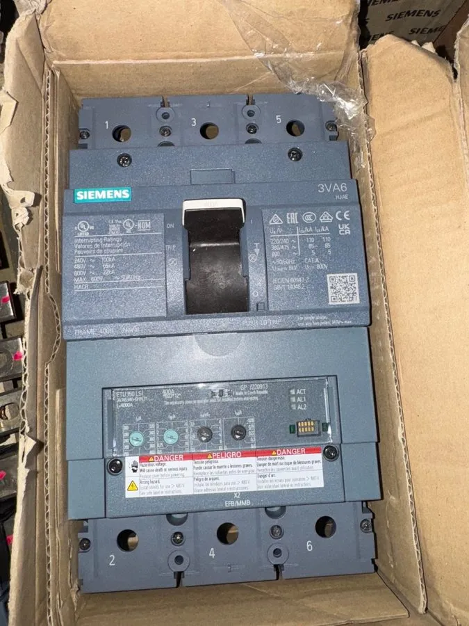 Автоматический выключатель Siemens 3VA6340-6HN31-0aa0 3p 400a 65k LSI Trip Unit