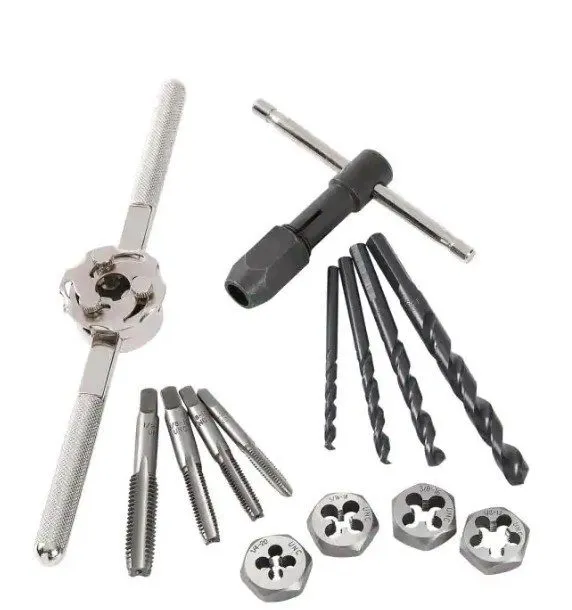 Режущий инструмент Dewalt DWA1452 Fractional Tap and Large Hexagon Die Set (14-P — фото лота 1