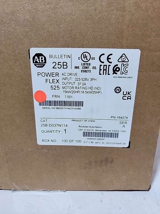 Частотный преобразователь 25B-D037N114 Allen Bradley PowerFlex 525 AC Drive