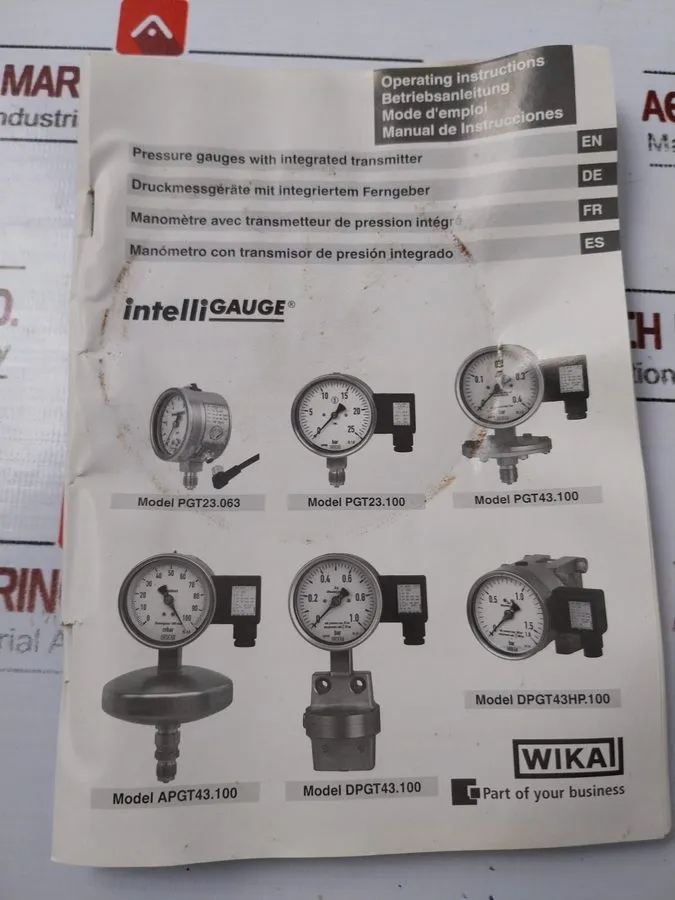 Трубопроводная арматура WIKA PGT23.100 PRESSURE TRANSMITTER 0-4 bar 4-20mA 12...