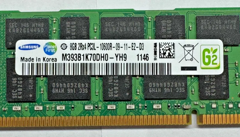 Модуль памяти Samsung 32GB (4x8GB) DDR3-1333 PC3-10600R ECC Registered M393B1K70