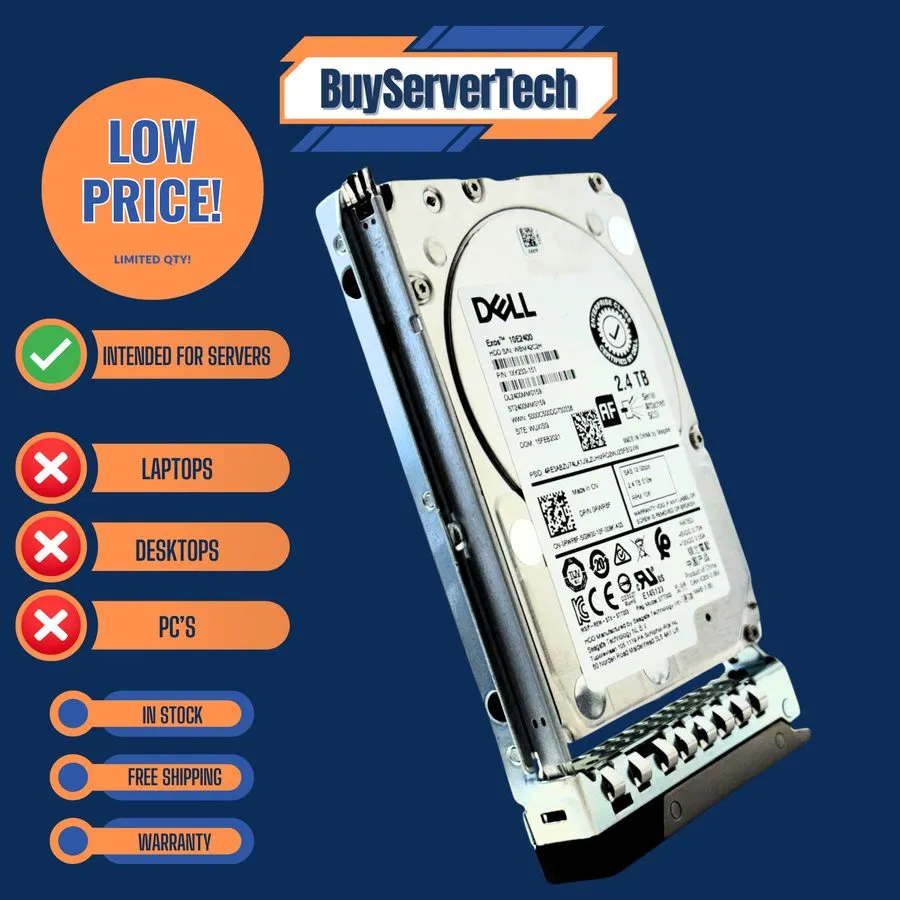 Жёсткий диск ST2400MM0159 Dell RWR8F 2.4TB 10K SAS 2.5" 12Gbps HDD Hard Drive 0R